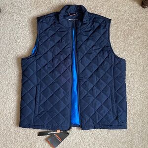 💙NWT Hawke & Co Navy Blue Quilted Insulated Wind Water Resistant Vest Active